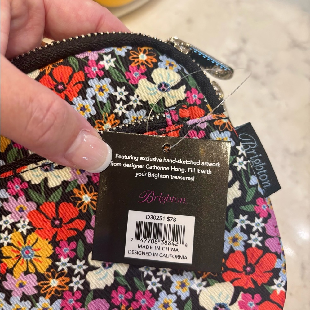 Brighton Painted Poppies Belt Bag NWT